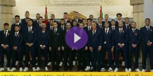 العاهل المغربي محمد السادس يستقبل المنتخب المغربي
