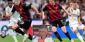 'We are not ONLY thinking about Haaland': Carlo Ancelotti warns Real Madrid's stars there is more to Man City than goal machine Erling... as he hails the talent of Kevin De Bruyne, Ilkay Gundogan and Riyad Mahrez ahead of semi-final second leg