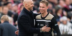 Erik ten Hag 'STILL wants to sign Frenkie de Jong' as midfielder 'drags his feet over new, reduced Barcelona deal… but it might not be Man United where the former Ajax pair reunite'