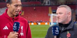 فان دايك يرد بقوة على انتقادات واين روني بعد فوز ليفربول على ريال مدريد