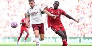 سلوت وأرتيتا يُعلنان تشكيل ليفربول وأرسنال في قمة الدوري الإنجليزي