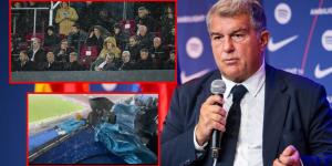 لابورتا عن تسرب المياه في "كامب نو": "الأمطار فاجأتنا ولم أخطط لإحضار مظلة"