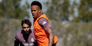 البرازيلي ميليتاو يعود إلى تدريبات ريال مدريد بعد قرابة 4 أشهر من الغياب