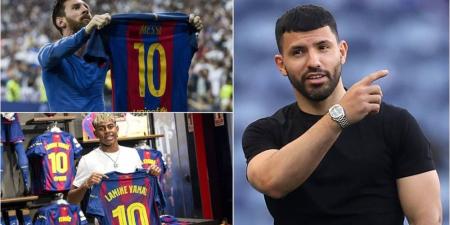 أغويرو: " يامال يستحق الرقم 10 في برشلونة ولكن لا يجب مقارنته بميسي"