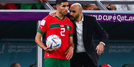 الركراكي: "حكيمي يعمل بجد منذ إصابته ونأمل أن يكون جاهزا للمباراة الأولى في 'الكان' ضد جزر القمر"