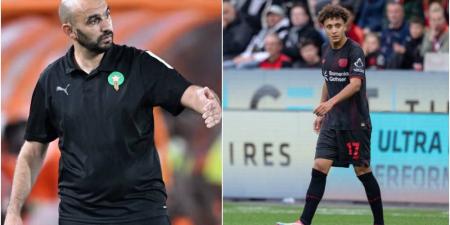 الركراكي: "بنصغير كان يعاني من إصابة واتفقنا مع ليفركوزن على تقليل وقت لعبه مع اتباع برنامج محدد ليكون جاهزا لـ'الكان'"