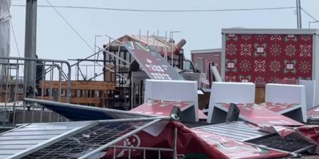 انهيار "الفان زون" بالدار البيضاء قبل خمسة أيام من انطلاق كأس أمم أفريقيا