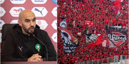 الركراكي: "حينما كنت مع الوداد لم يكن اللاعبون يسمعون تعليماتي بقوة صوت الجمهور وهذا ما نريده بالضبط في 'الكان'"