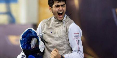 عبدالرحمن طلبة يتوج بذهبية كأس العالم لسلاح الشيش تحت 20 سنة