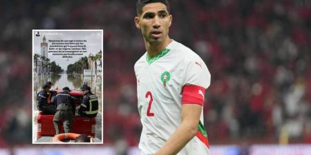 حكيمي يعبر عن تضامنه مع المتضررين من فيضانات القصر الكبير: "تفكيرنا معهم في هذه اللحظات الصعبة"