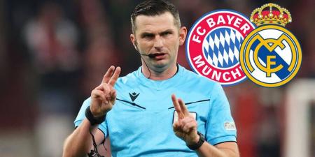 الحكم الإنجليزي مايكل أوليفر يقود مباراة ريال مدريد ضد بايرن ميونخ