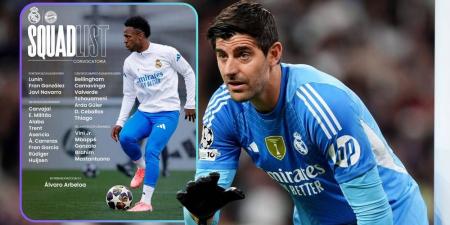 كورتوا الغائب الأبرز عن قائمة ريال مدريد في مباراة الليلة ضد بايرن ميونخ