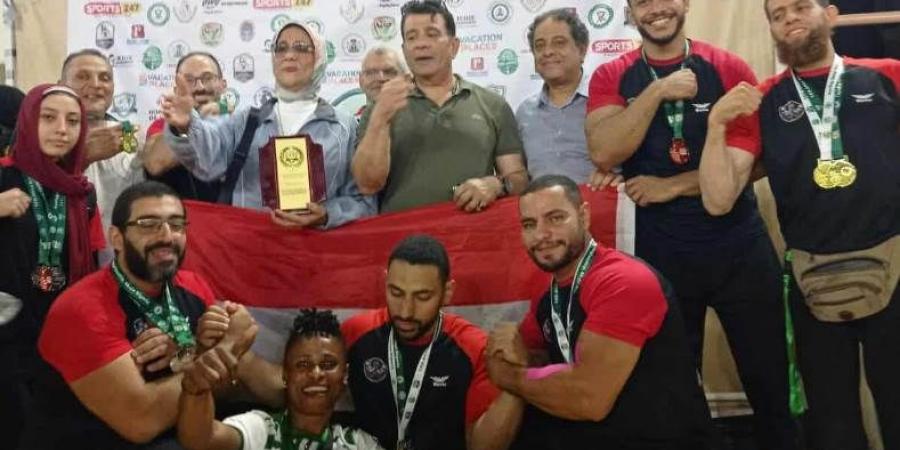 منتخب مصر لمصارعة الذراعين يحصد 14 ميدالية في بطولة إفريقيا بنيجيريا