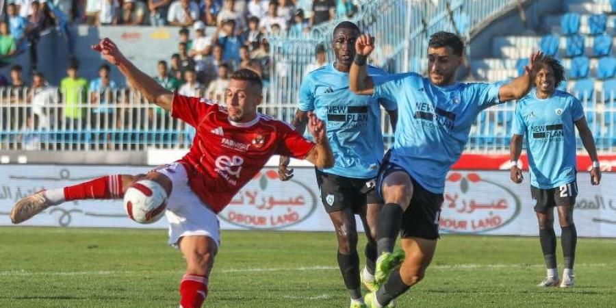 شوط أول سلبي بين الأهلي وغزل المحلة في دوري نايل