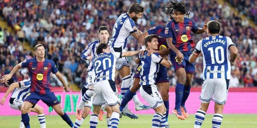 برشلونة يقلب الطاولة على ريال سوسيداد بثنائية ويعتلي صدارة الدوري الإسباني
