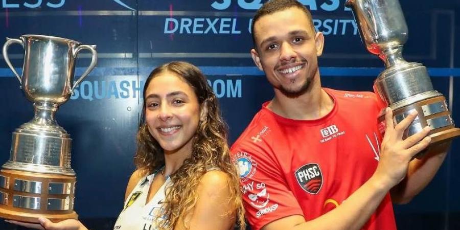 هانيا الحمامي ومصطفى عسل يتوجان بلقب أمريكا المفتوحة للإسكواش