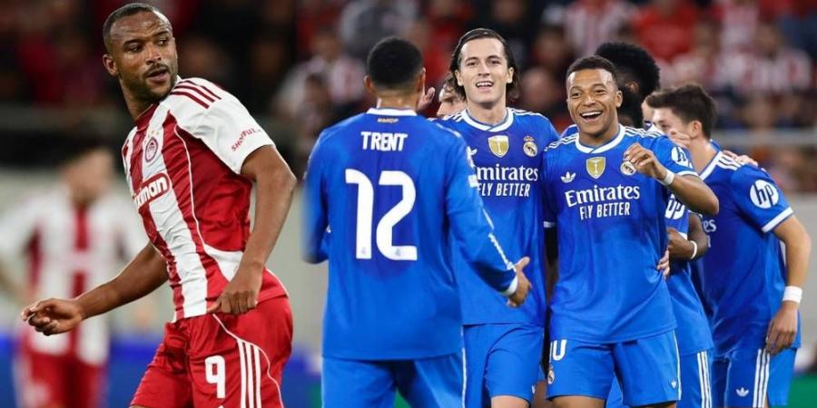 "سوبر هاتريك" مبابي يقود ريال مدريد للفوز على أولمبياكوس (3-4).. أيوب الكعبي يسجل ويقدم "أسيست"