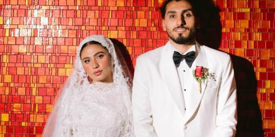أحمد حمدى يحتفل بزفافه على شهد مكرم لاعبة الزمالك للكرة النسائية