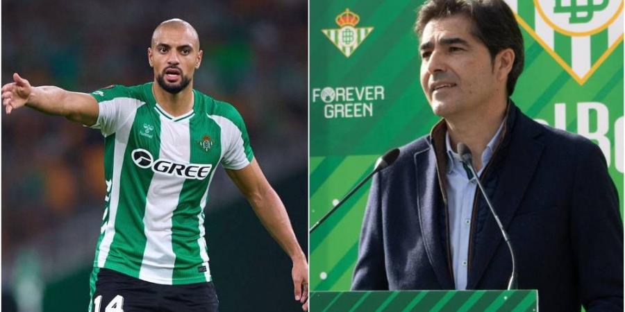 رئيس بيتيس يدافع عن أمرابط: "سفيان حاول اللعب في الديربي رغم الإصابة ولا مجال للتشكيك في التزامه"