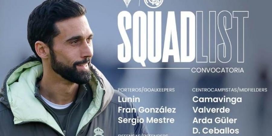 أربيلوا يعلن قائمة ريال مدريد لمواجهة ألباسيتي في كأس الملك