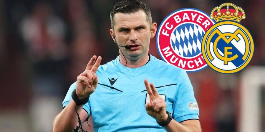 الحكم الإنجليزي مايكل أوليفر يقود مباراة ريال مدريد ضد بايرن ميونخ